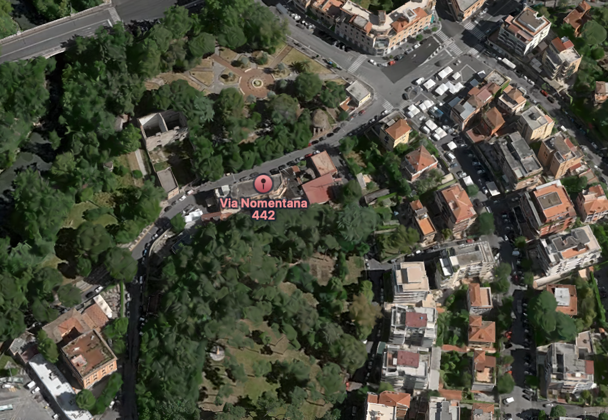 Mappa satellitare di Via Nomentana 442 a Roma
